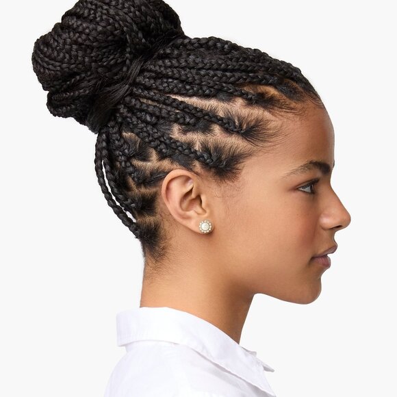 NWT J.Crew Factory Pearl-effect stud earrings - Picture 2 of 3